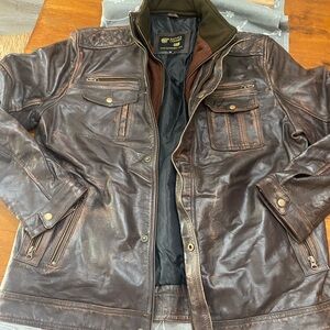 NWT bomber leather jacket